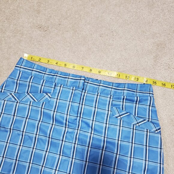 IZOD XFG Golf Skort Skirt Shorts Mini Athleisure Pickleball Blue Plaid Women's 2 - Picture 14 of 16